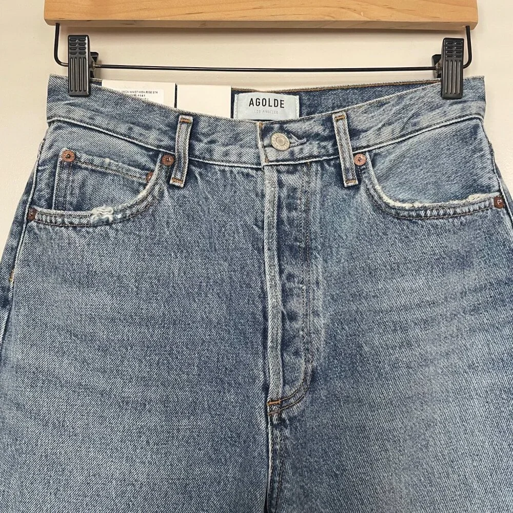 Agolde 90's Pinch Waist High Rise Jeans Lineup Organic Cotton Size 26 NWT - Picture 6 of 10